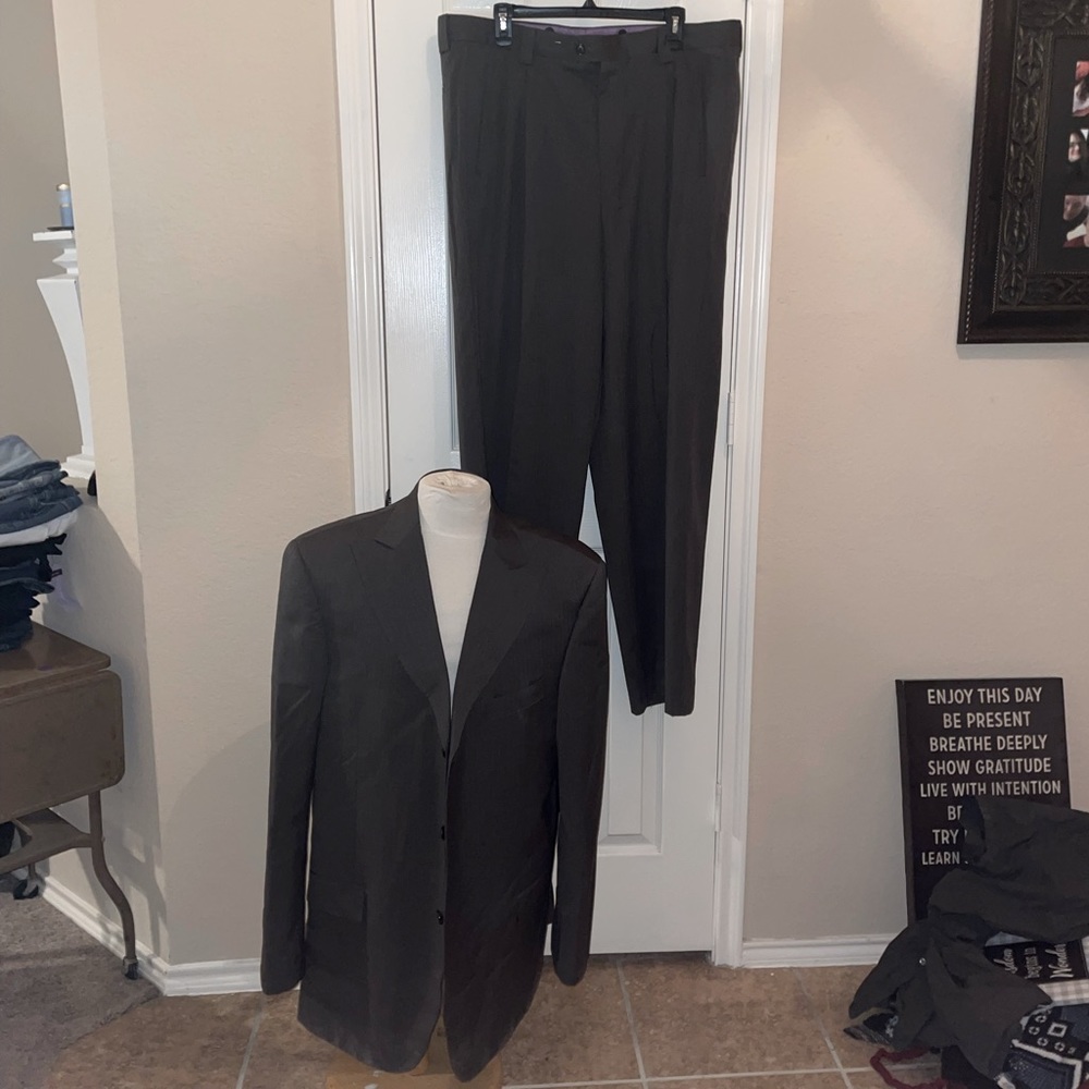 Earvin Magic Johnson Suit Set Dark Gray size 44 L jacket size 38 L pants